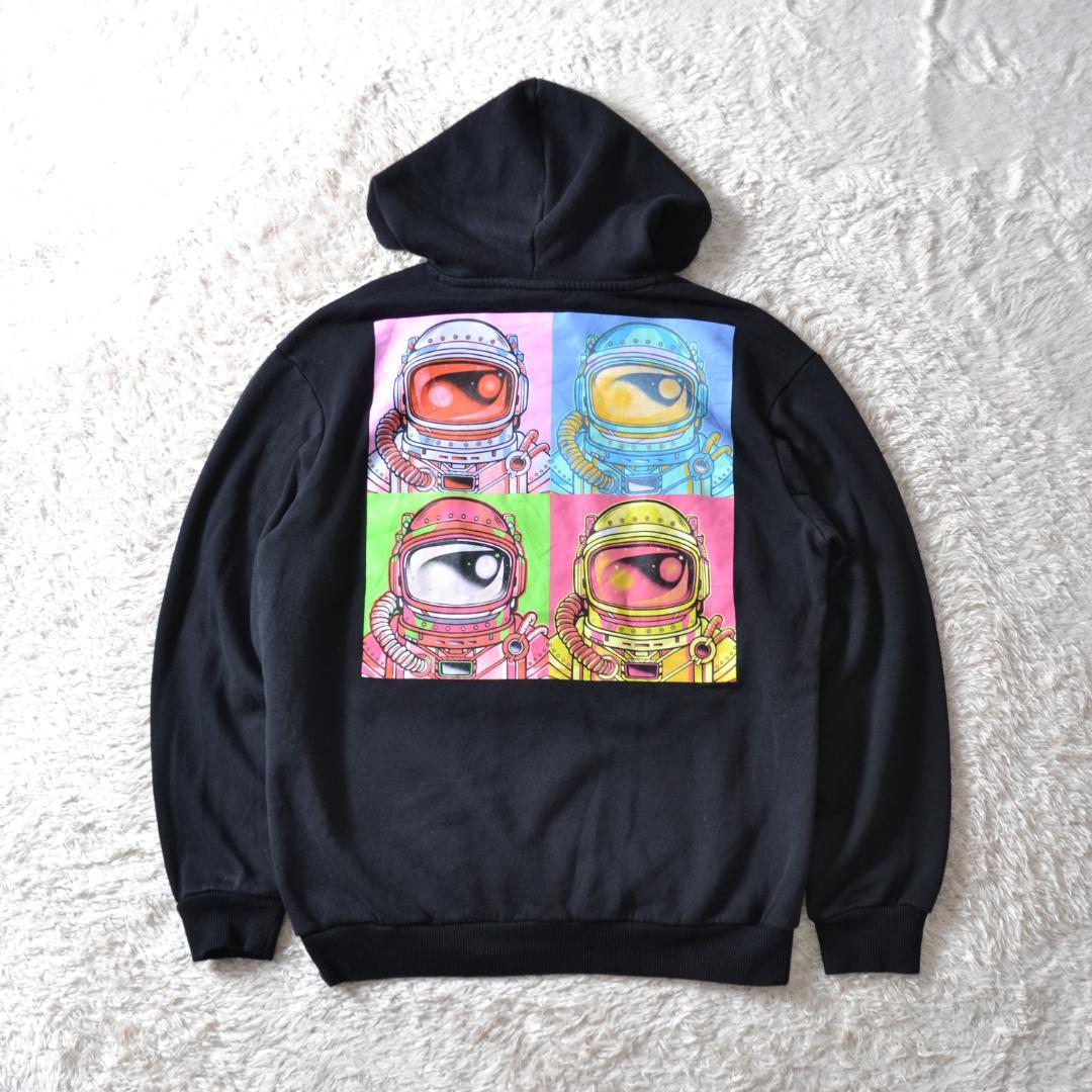 HYPER SPACE NASA 極美品 両面プリント パーカー M 黒
