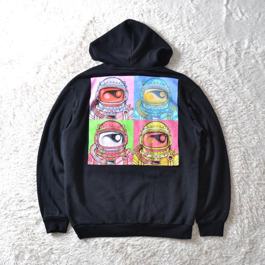 HYPER SPACE NASA 極美品 両面プリント パーカー M 黒