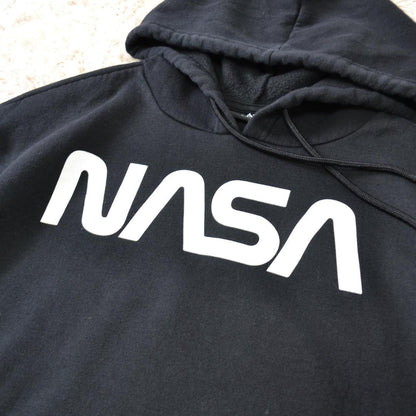HYPER SPACE NASA 極美品 両面プリント パーカー M 黒