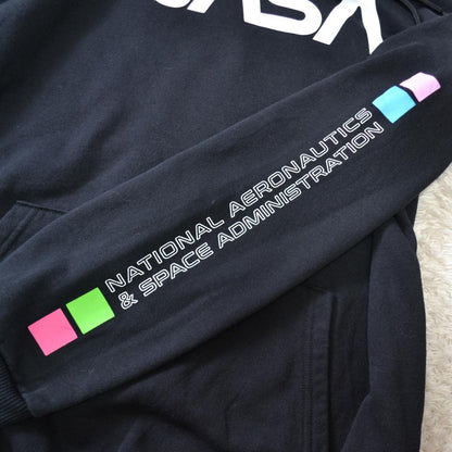 HYPER SPACE NASA 極美品 両面プリント パーカー M 黒