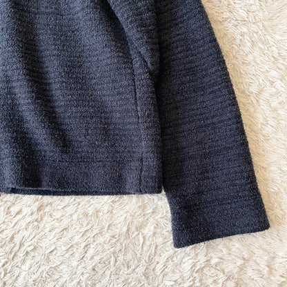 ヒューマンウーマン 極美品 コットンパイルジャケット M ネイビー