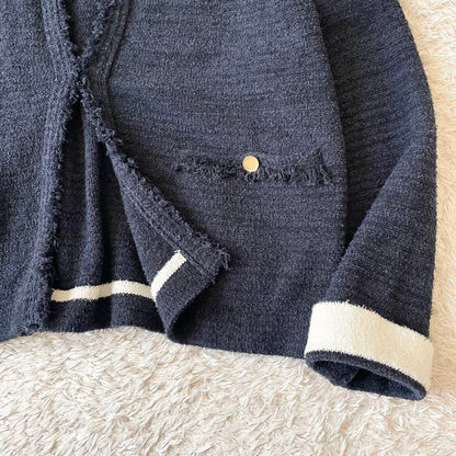 ヒューマンウーマン 極美品 コットンパイルジャケット M ネイビー