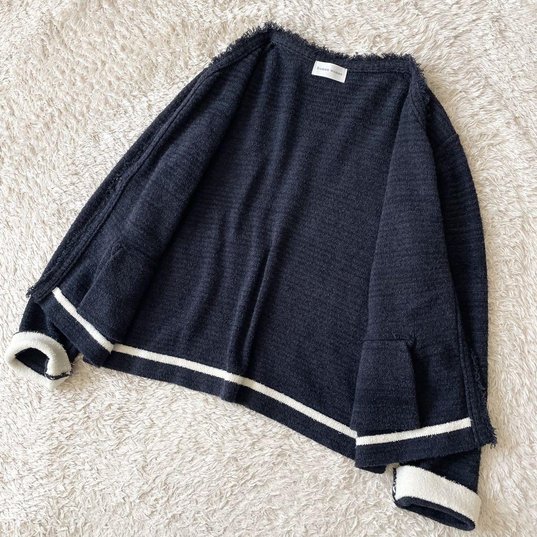 ヒューマンウーマン 極美品 コットンパイルジャケット M ネイビー