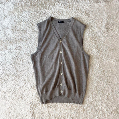 パパス 極美品 PAPAS + ニットベスト M ブラウン
