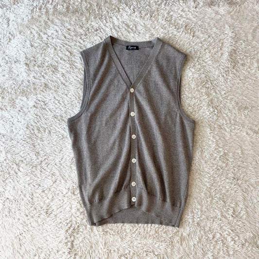 パパス 極美品 PAPAS + ニットベスト M ブラウン