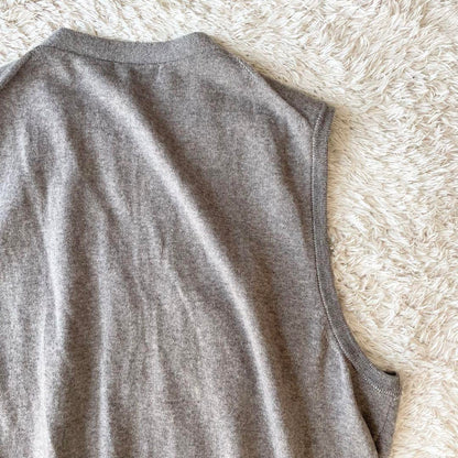 パパス 極美品 PAPAS + ニットベスト M ブラウン