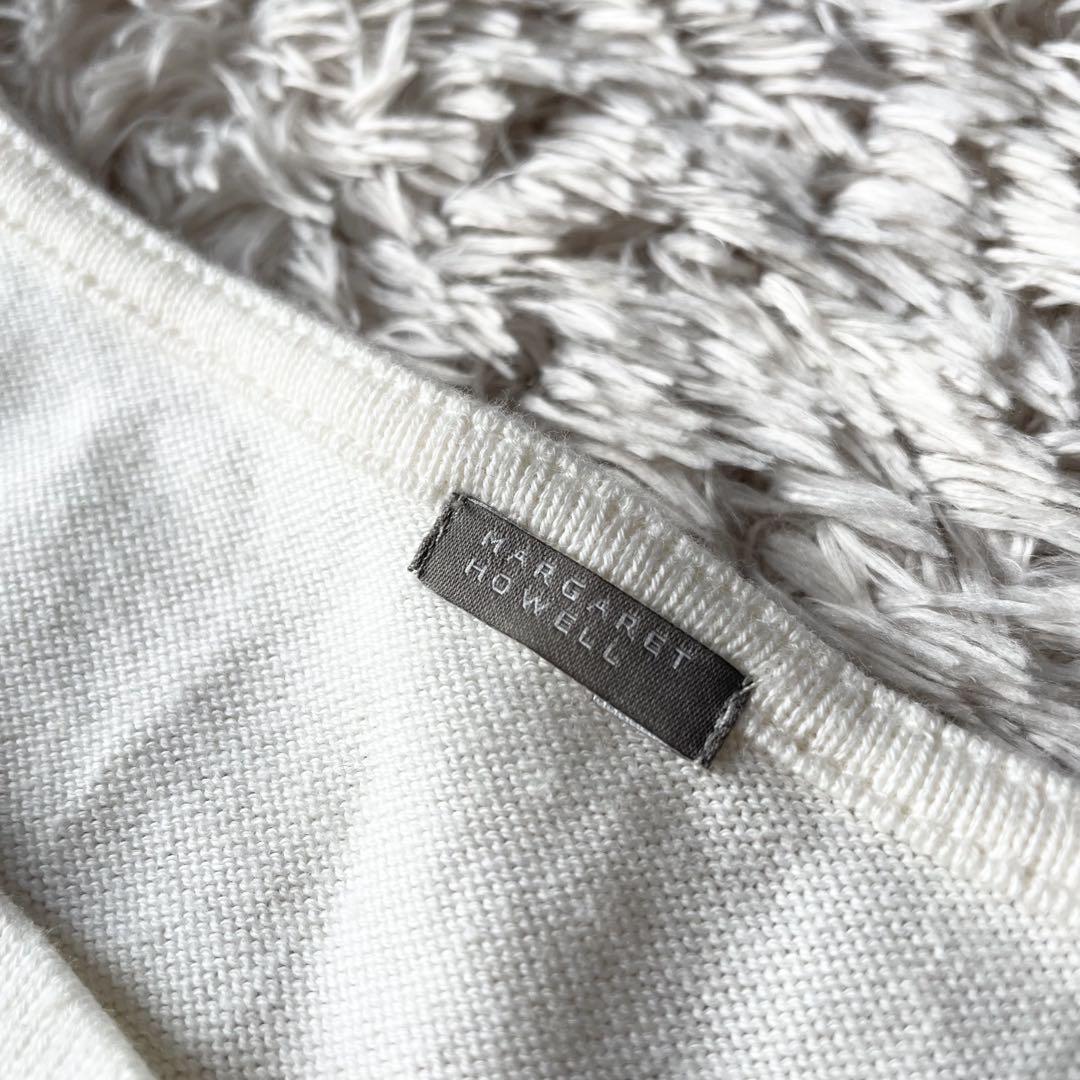 マーガレットハウエル 美品 ソフトカシミヤコットンニット F