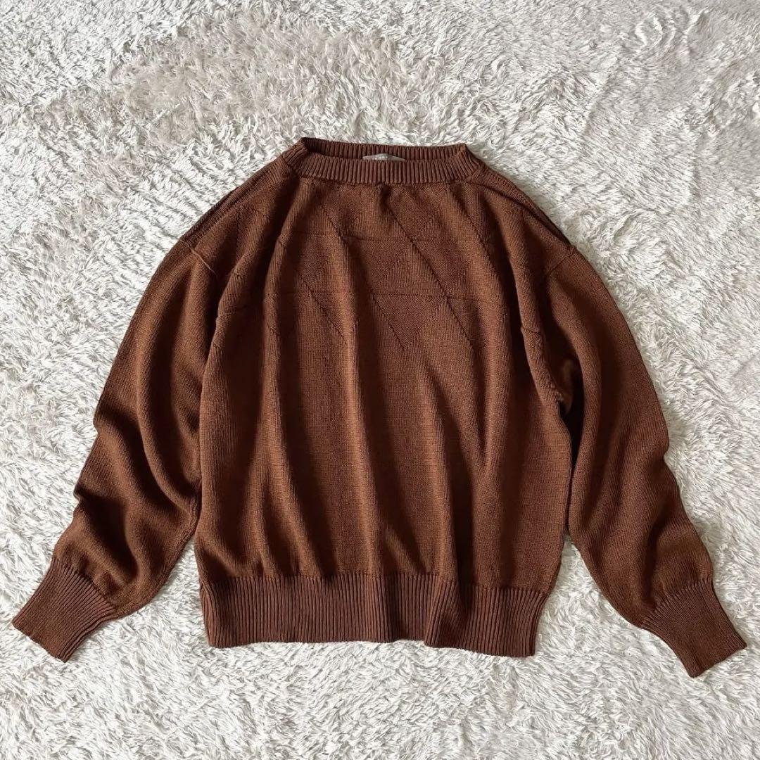 マーガレットハウエル 23ss 極美品 リネンコットン ニット 2 茶