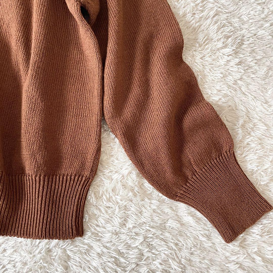 マーガレットハウエル 23ss 極美品 リネンコットン ニット 2 茶