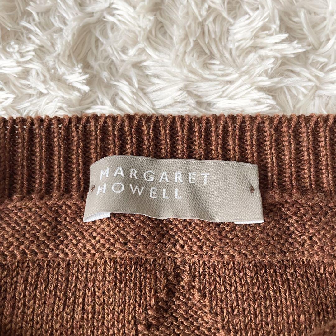 マーガレットハウエル 23ss 極美品 リネンコットン ニット 2 茶