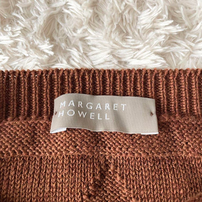 マーガレットハウエル 23ss 極美品 リネンコットン ニット 2 茶