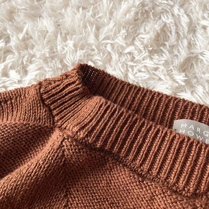 マーガレットハウエル 23ss 極美品 リネンコットン ニット 2 茶