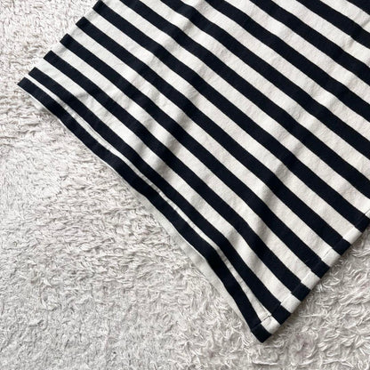 ロンハーマン 美品 L/S コットンボーダー ワンピース 長袖 S 白黒