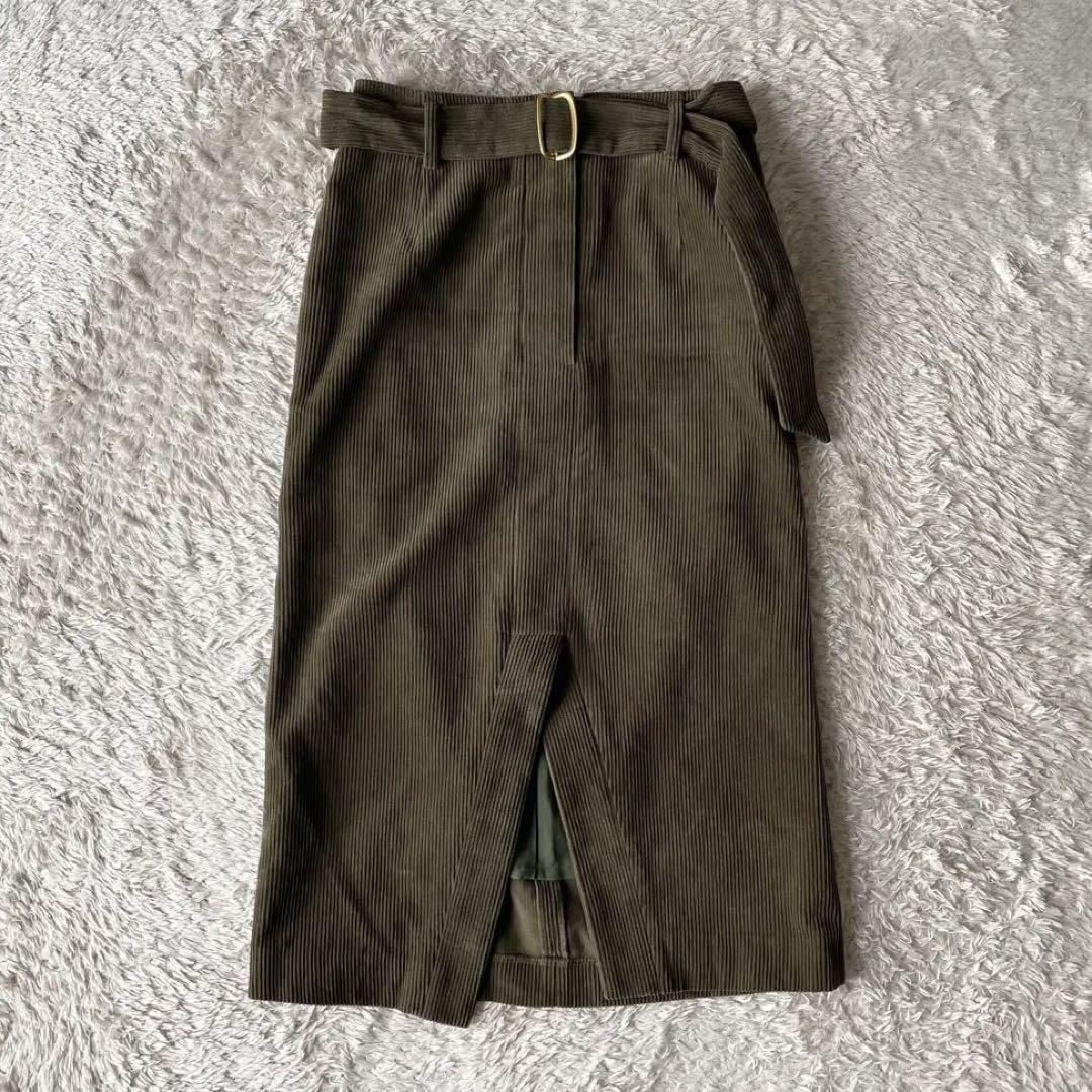 ガリャルダガランテ 美品 コーデュロイ スカート F カーキ 細畝
