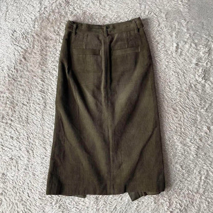 ガリャルダガランテ 美品 コーデュロイ スカート F カーキ 細畝
