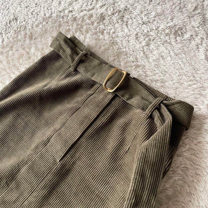 ガリャルダガランテ 美品 コーデュロイ スカート F カーキ 細畝