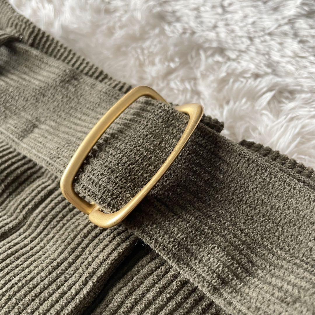 ガリャルダガランテ 美品 コーデュロイ スカート F カーキ 細畝