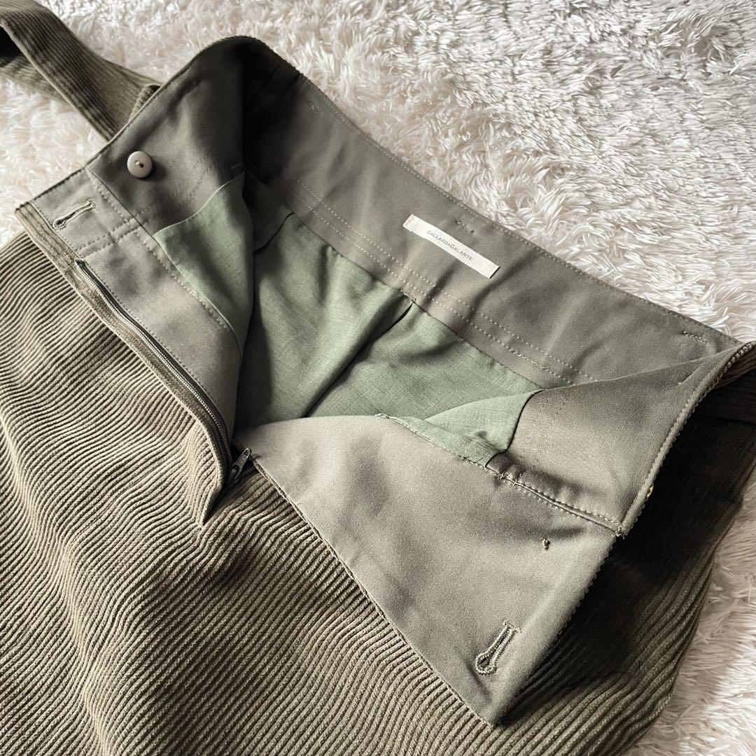 ガリャルダガランテ 美品 コーデュロイ スカート F カーキ 細畝