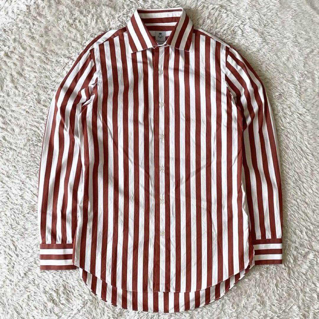 エッリコフォルミコラ 極美品 ホリゾンタルカラーシャツ S