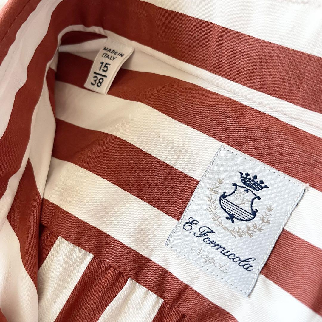 エッリコフォルミコラ 極美品 ホリゾンタルカラーシャツ S