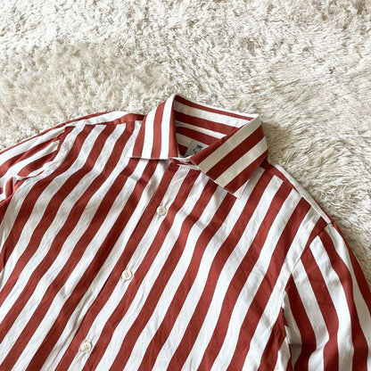 エッリコフォルミコラ 極美品 ホリゾンタルカラーシャツ S