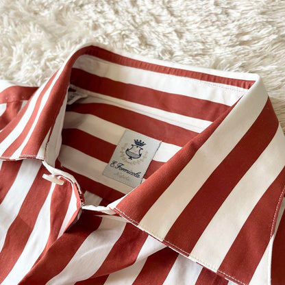 エッリコフォルミコラ 極美品 ホリゾンタルカラーシャツ S