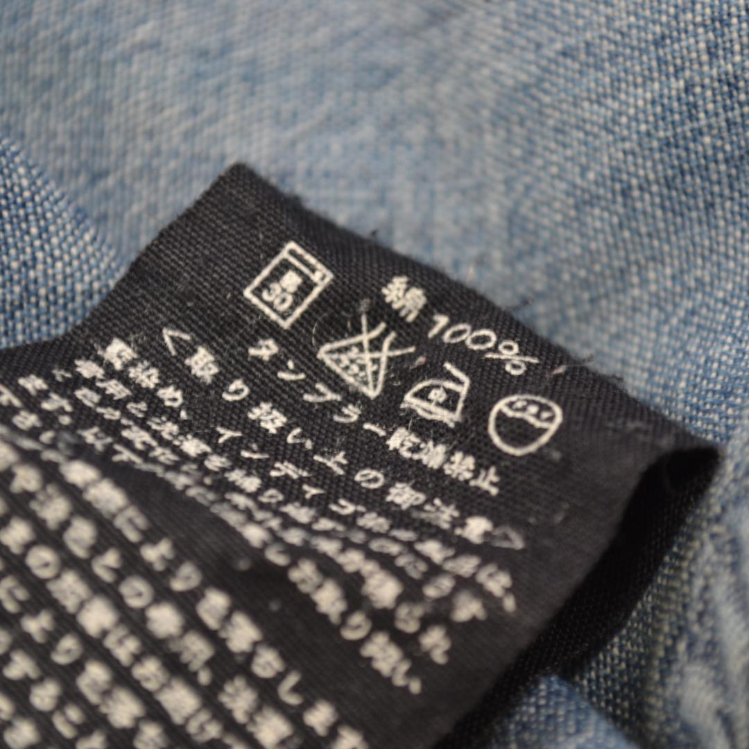 45R ネックギャザー デニムシャツ 2 インディゴ