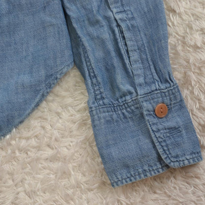 45R ネックギャザー デニムシャツ 2 インディゴ