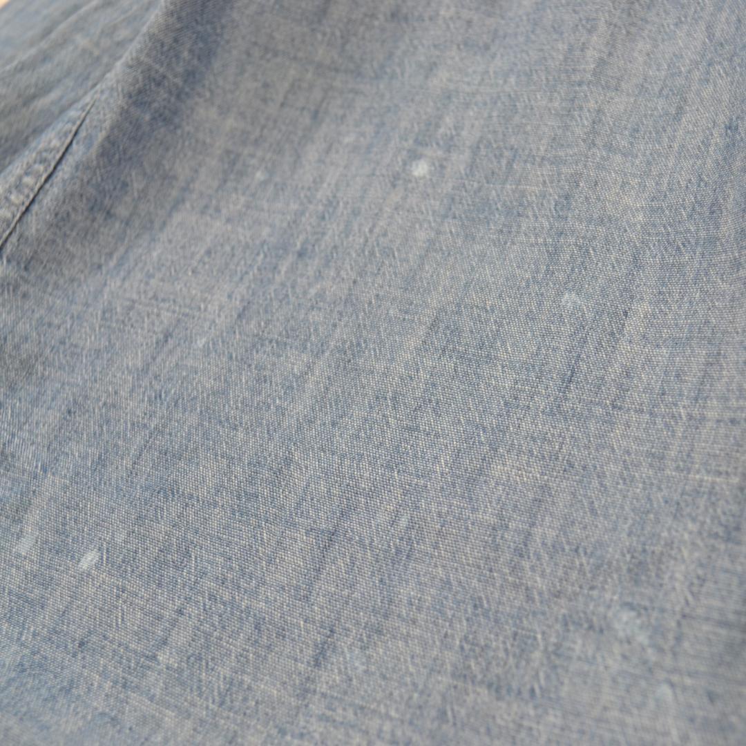 45R ネックギャザー デニムシャツ 2 インディゴ