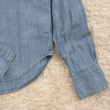 45R ネックギャザー デニムシャツ 2 インディゴ