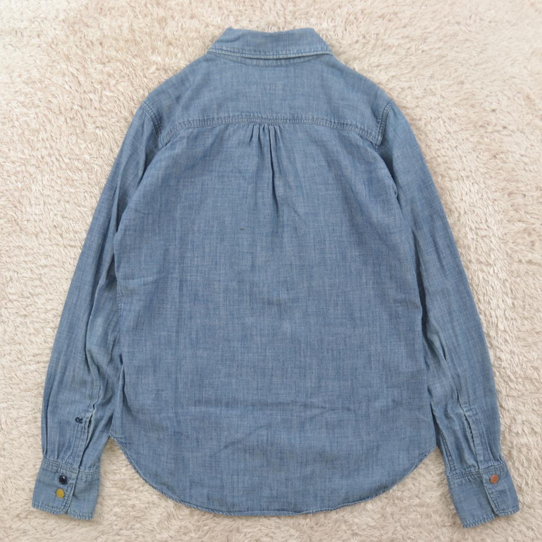 45R ネックギャザー デニムシャツ 2 インディゴ