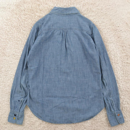 45R ネックギャザー デニムシャツ 2 インディゴ