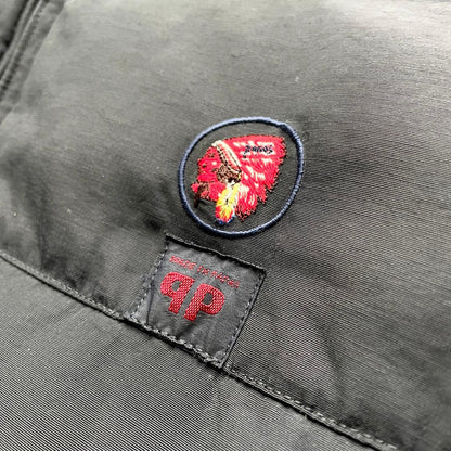 パパス 美品 PAPAS ダウンジャケット リバーシブル 両面ロゴ刺繍