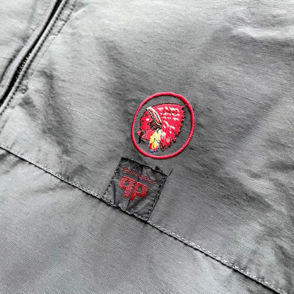 パパス 美品 PAPAS ダウンジャケット リバーシブル 両面ロゴ刺繍