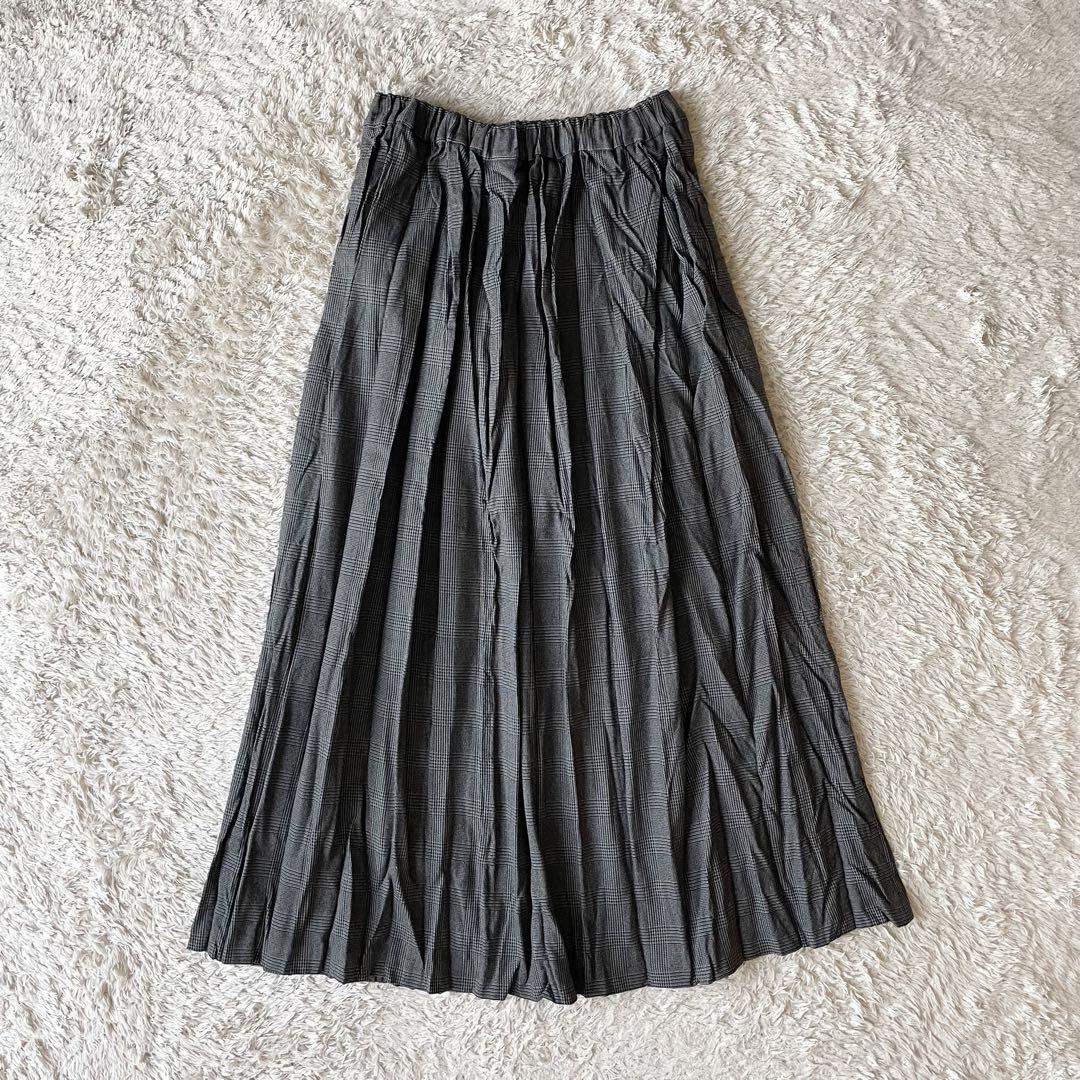 ミズイロインド 新品タグ付 mizuiro ind ワッシャスカート 千鳥格子