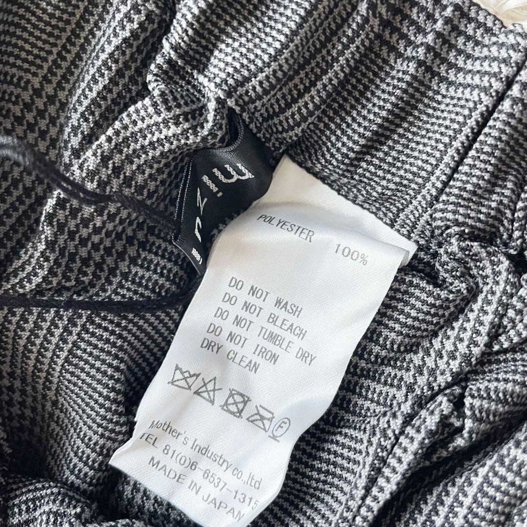 ミズイロインド 新品タグ付 mizuiro ind ワッシャスカート 千鳥格子