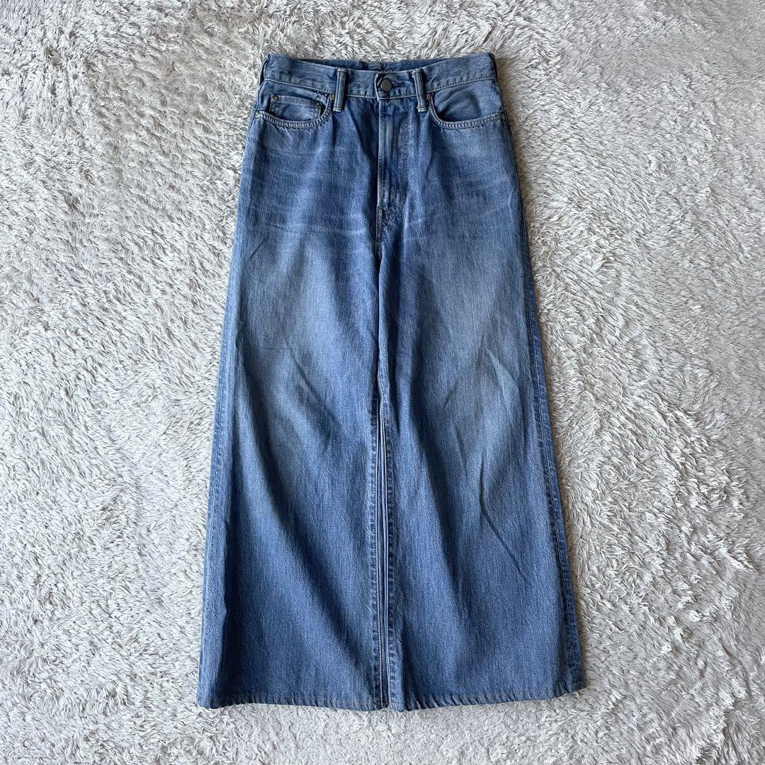 45R 美品 おこめデニムのコバチ比女（加工）27 ブルー