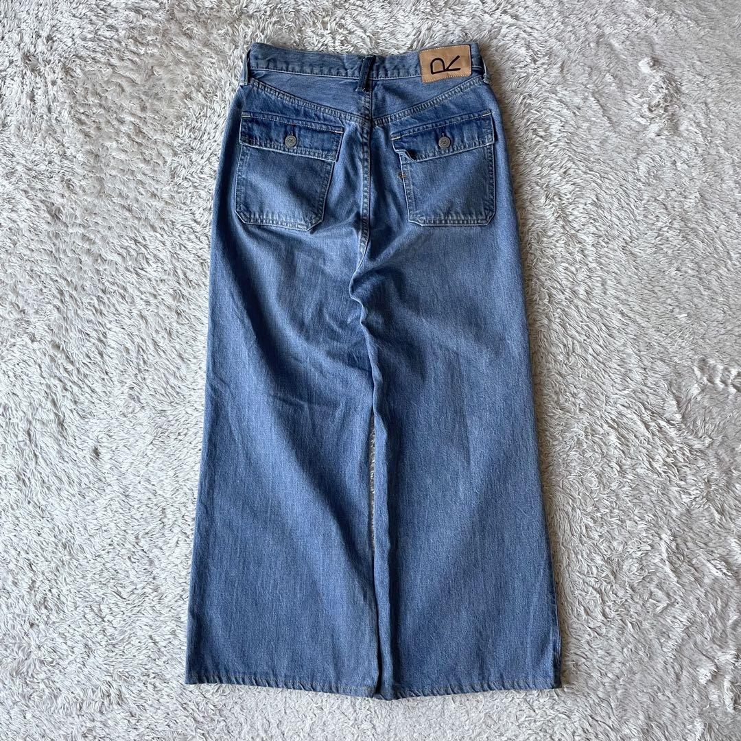 45R 美品 おこめデニムのコバチ比女（加工）27 ブルー