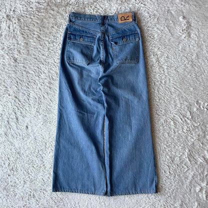 45R 美品 おこめデニムのコバチ比女（加工）27 ブルー