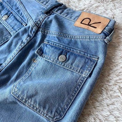 45R 美品 おこめデニムのコバチ比女（加工）27 ブルー