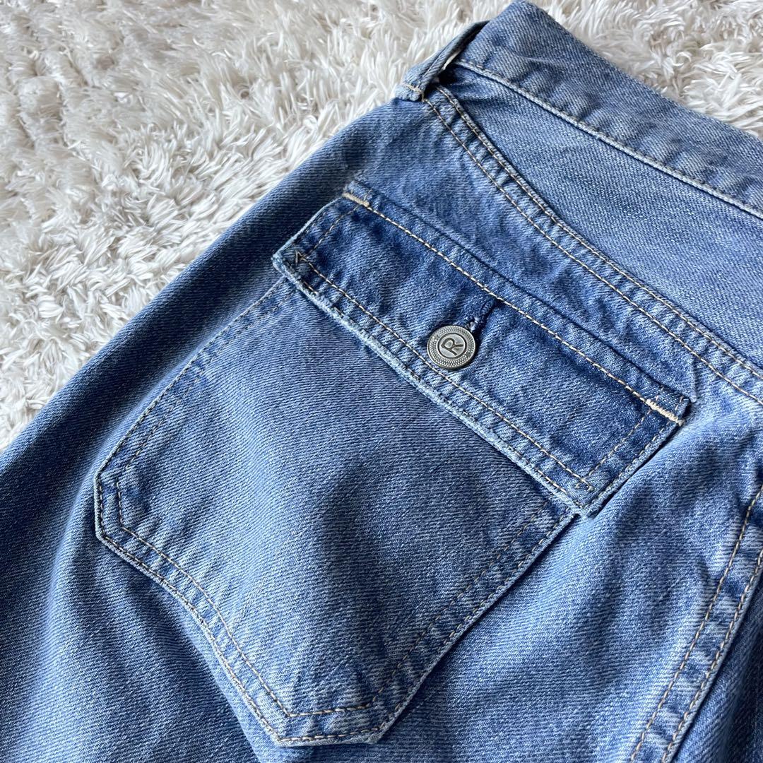 45R 美品 おこめデニムのコバチ比女（加工）27 ブルー