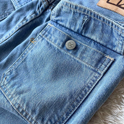 45R 美品 おこめデニムのコバチ比女（加工）27 ブルー