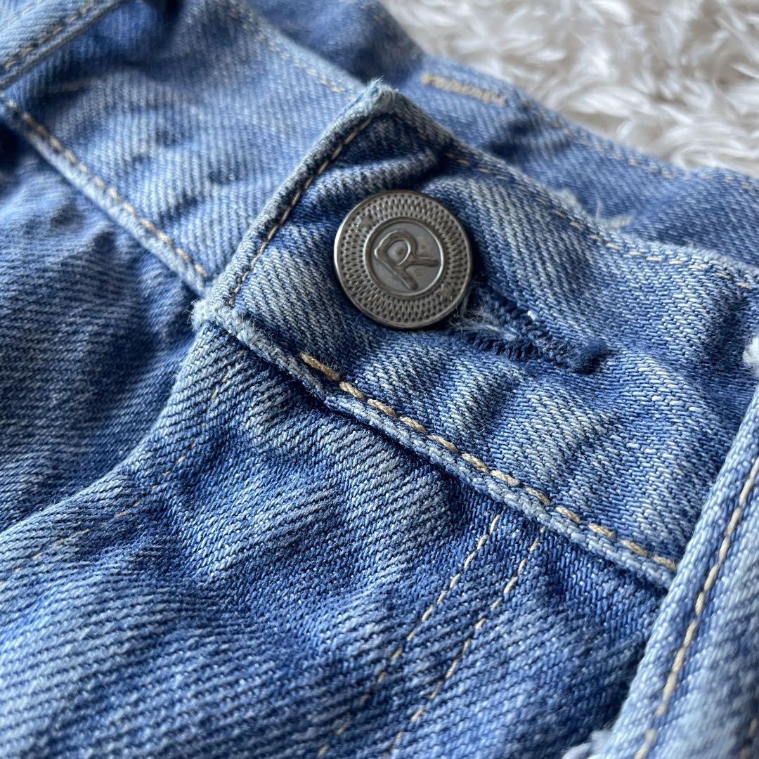 45R 美品 おこめデニムのコバチ比女（加工）27 ブルー