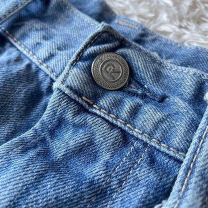 45R 美品 おこめデニムのコバチ比女（加工）27 ブルー