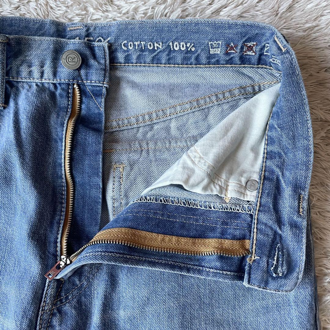 45R 美品 おこめデニムのコバチ比女（加工）27 ブルー