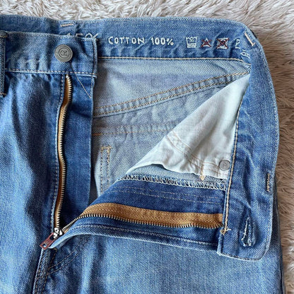 45R 美品 おこめデニムのコバチ比女（加工）27 ブルー