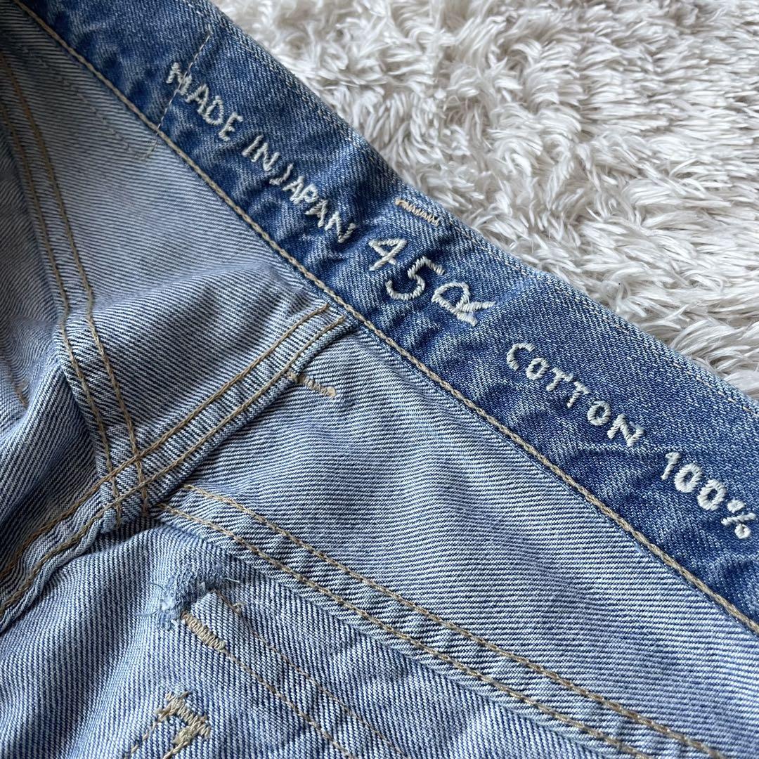 45R 美品 おこめデニムのコバチ比女（加工）27 ブルー