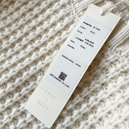 ローブデポー 新品タグ付 メリノウールニット F ホワイト