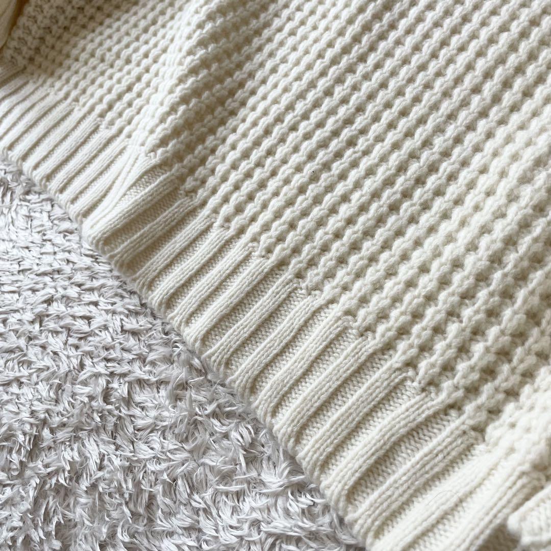 ローブデポー 新品タグ付 メリノウールニット F ホワイト