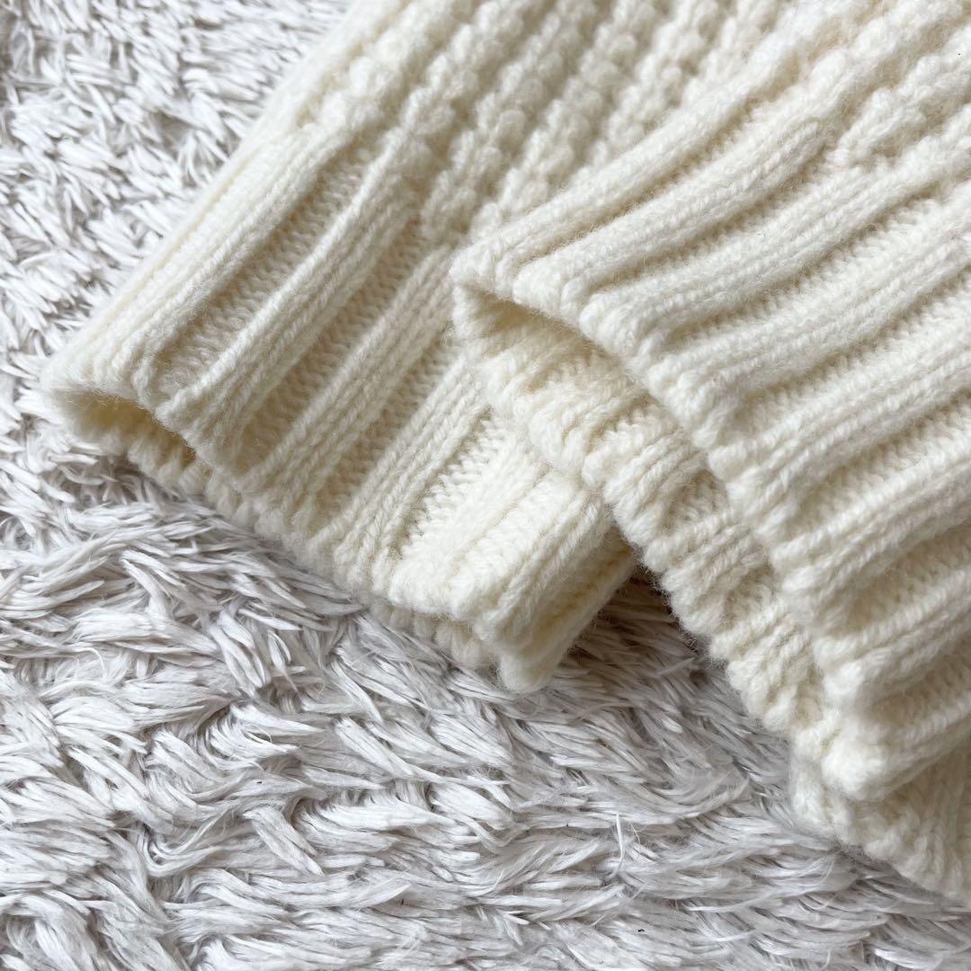 ローブデポー 新品タグ付 メリノウールニット F ホワイト